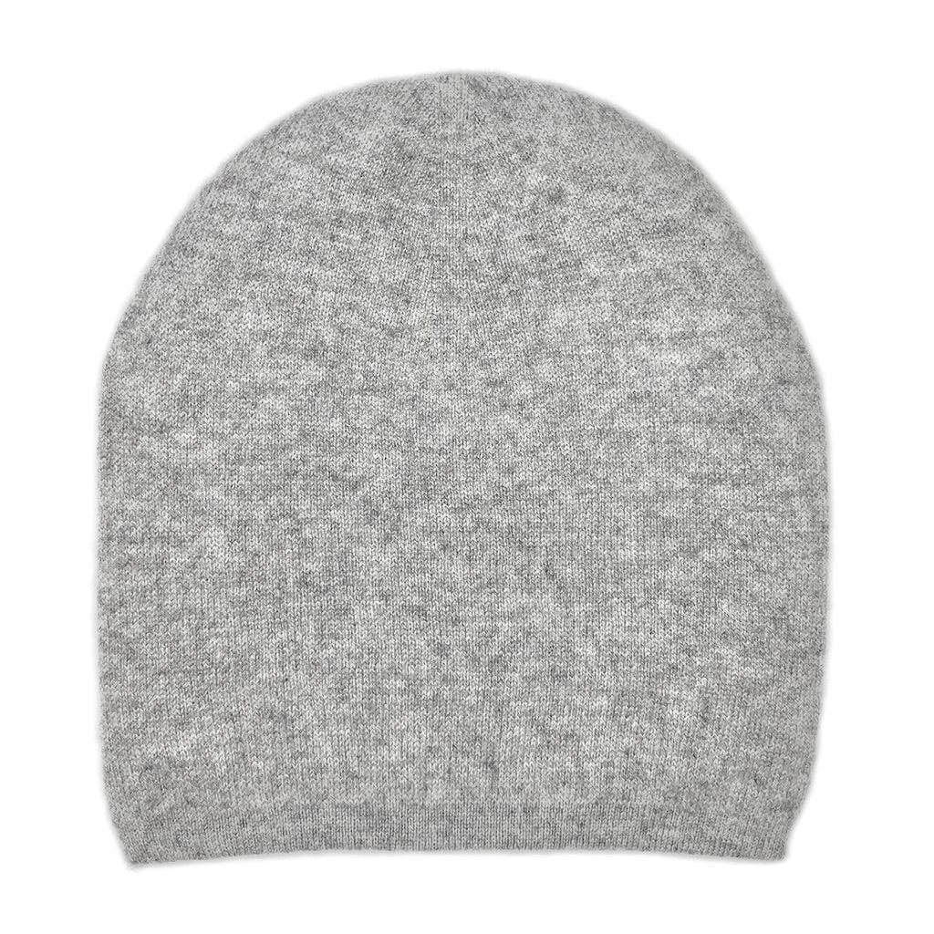 Classic Gray Reversible Cashmere Beanie